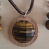  wood pendant and earing set