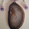  wood pendant and earing set