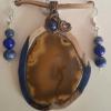  wood pendant and earing set