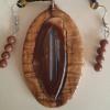  wood pendant and earing set